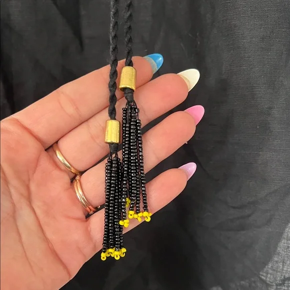 Elegant Black Blouse with Vibrant Pink Floral Design - Picture 4 of 8